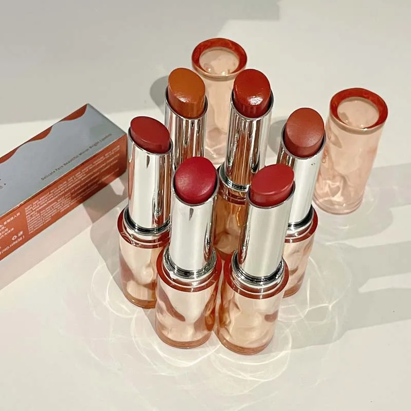 Beauty Without Makeup - ลิปสติกมิเรอร์ไลท์ แต่งหน้าสวยละเอียดอ่อน ลิปกลอสเจลลี่เนื้อแน่น สีชมพูแตงโม ให้ความชุ่มชื้นยาวนานโดยไม่ซีดจาง