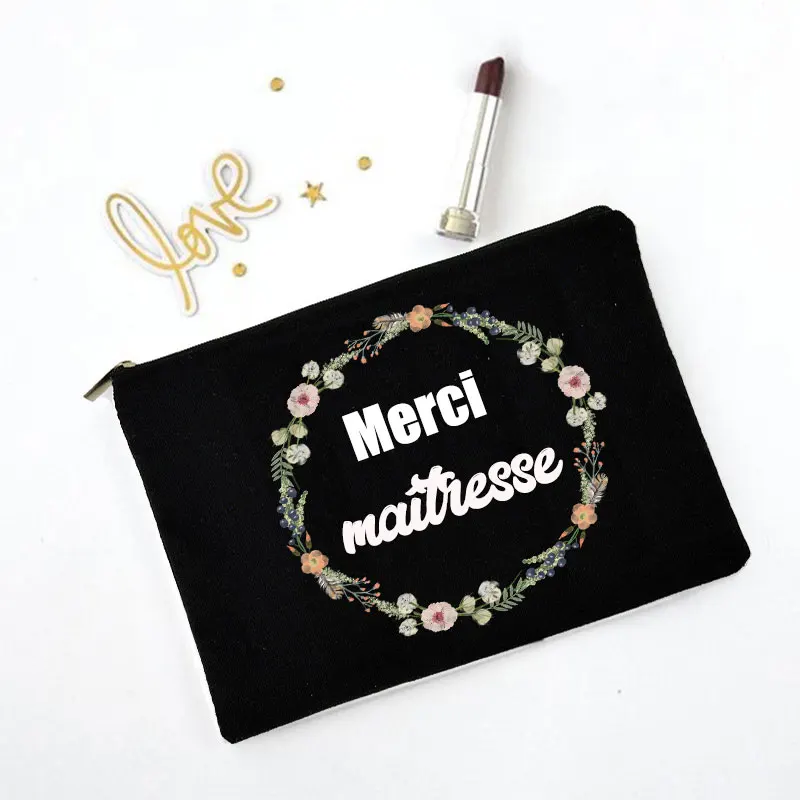Beauty Makeup Women - ผู้หญิงแต่งหน้ากระเป๋าขอบคุณนายหญิงพิมพ์กระเป๋าใส่เครื่องสำอางค์กระเป๋าเก็บกระเป๋าของขวัญครูสีขาวกระเป๋าใส่เครื่องสำอางค์ความงามหญิง Organizer